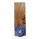 2 Pieces Navy Blue Wheel Flower Ceramic Wooden Door Stopper
